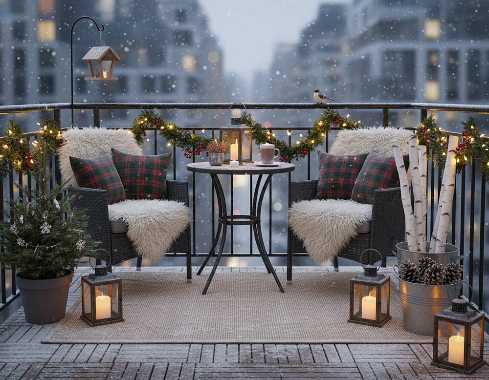 Von kalt zu kuschelig - so wird Ihr Balkon zum Wintertraum Von kalt zu kuschelig - so wird Ihr Balkon zum Wintertraum