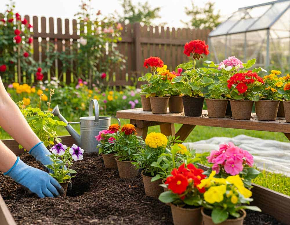Sommerblumen im April setzen Sommerblumen im April setzen
