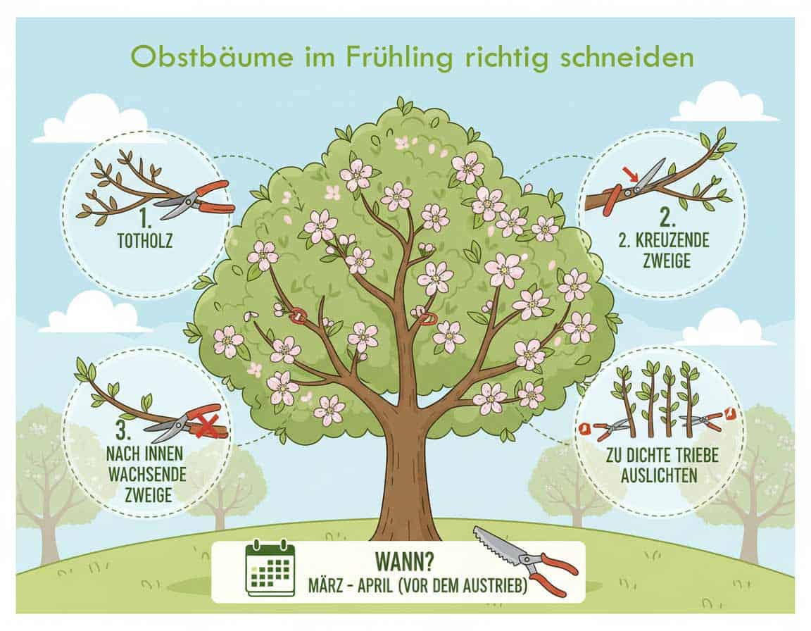 Obstbäume im Frühjahr richtig schneiden Obstbäume im Frühjahr richtig schneiden