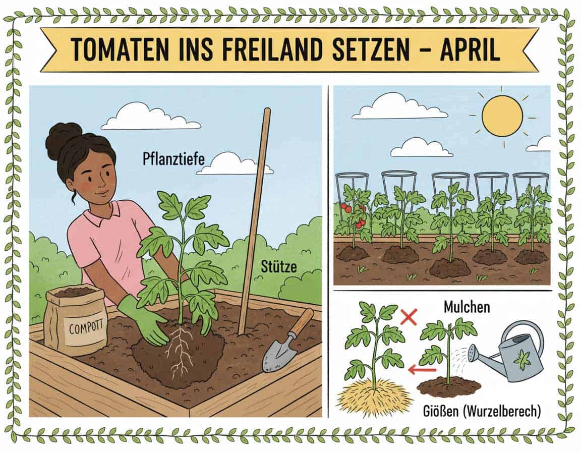 Tomaten richtig ins Freiland setzen Tomaten richtig ins Freiland setzen