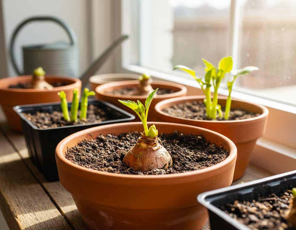 Der Vorzieh-Trick für frühere Blüte der Dahlien Der Vorzieh-Trick für frühere Blüte der Dahlien
