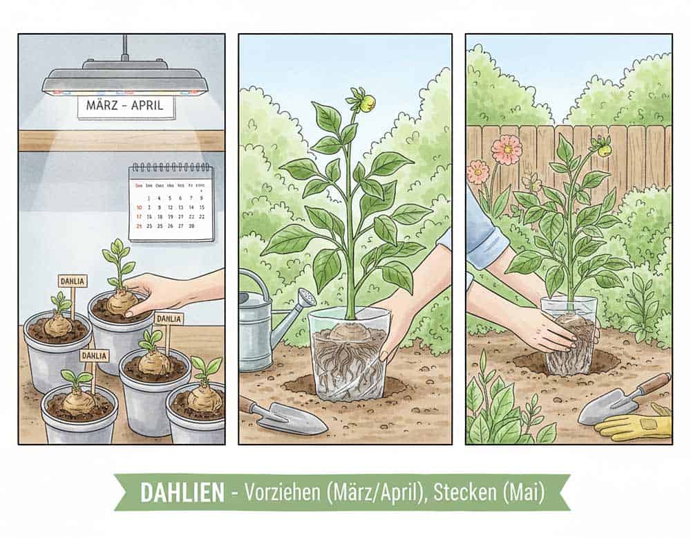 Dahlien vorziehen und im Mai stecken Dahlien vorziehen und im Mai stecken